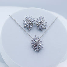 Load image into Gallery viewer, Simple Elegant Crystal Necklace &amp; Earring Bridal Set
