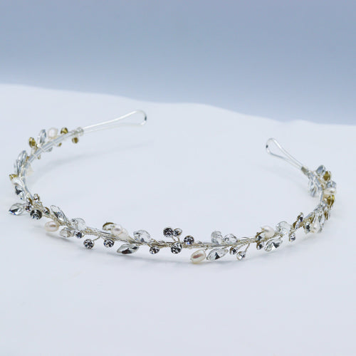Hand-made Freshwater Pearl & Austrian Crystal Bridal Tiara