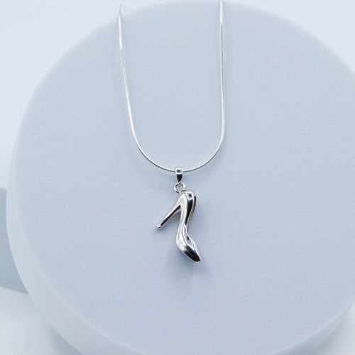 Sterling Silver High Heel Shoe Necklace