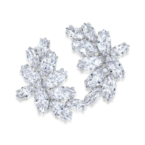 Marquise Crystal Cluster Bridal Earrings