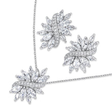 Load image into Gallery viewer, Simple Elegant Crystal Necklace &amp; Earring Bridal Set
