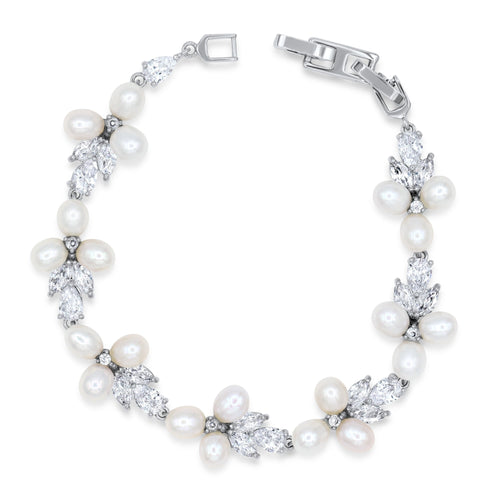 Genuine Freshwater Pearl Bridal Bracelet