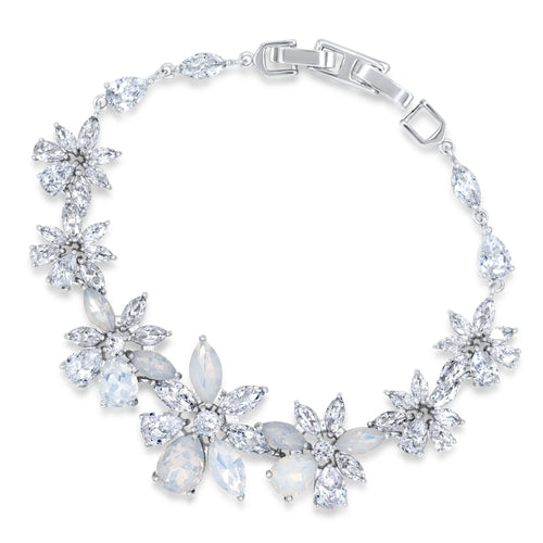 Opal Starburst Bridal Bracelet