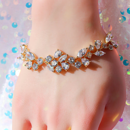 Gold Mosaic Wedding Bracelet