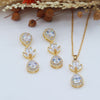 Gold Crystal Bridal Necklace and Earrings Set.