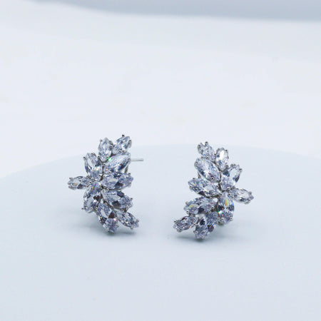 Marquise Crystal Cluster Bridal Earrings