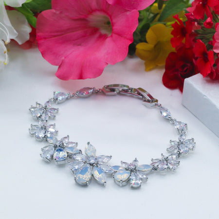 Opal Starburst Bridal Bracelet