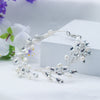 Crystal and Pearl Vine Bracelet- Silver.
