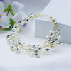 Crystal and Pearl Vine Bracelet- Gold.