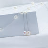 Floating Pearl Bridal Necklace & Earring Set.