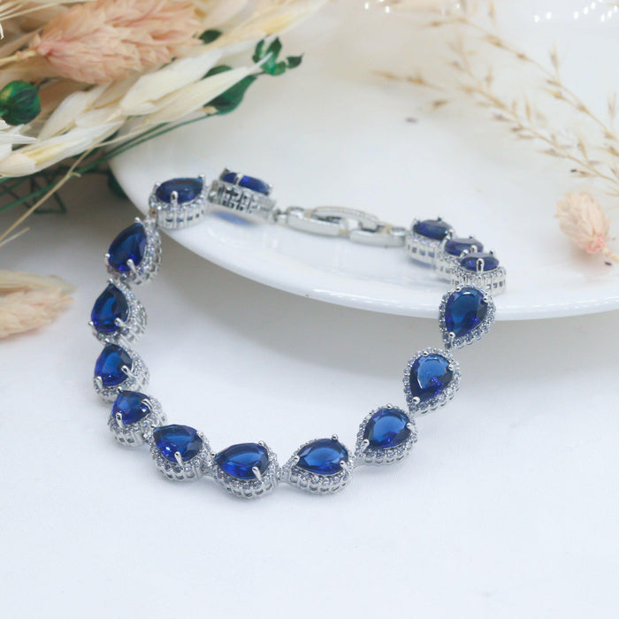 "Something Blue" Sapphire Wedding Bracelet.