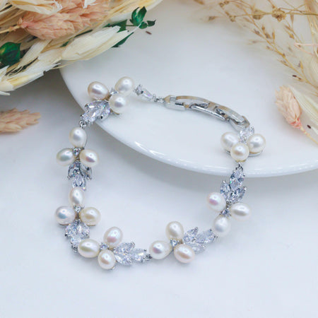 Genuine Freshwater Pearl Bridal Bracelet