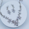 Marquise and Pear Crystal Necklace and Earrings Set.