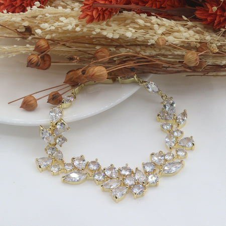 Gold Mosaic Wedding Bracelet