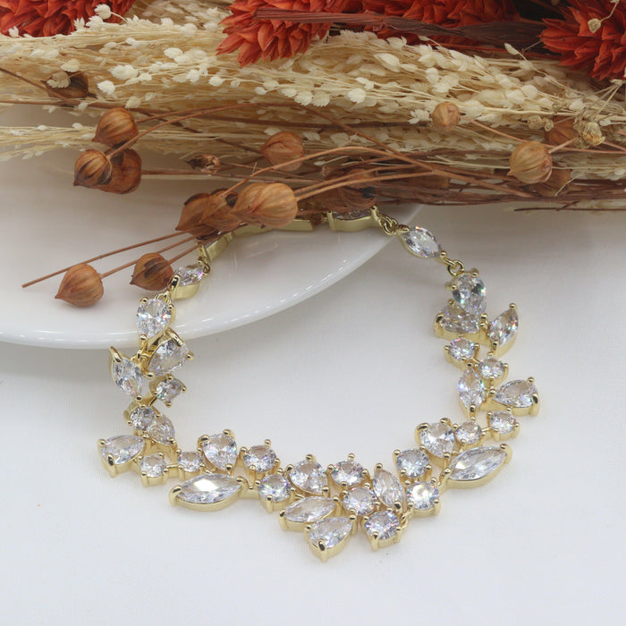 Gold Mosaic Wedding Bracelet