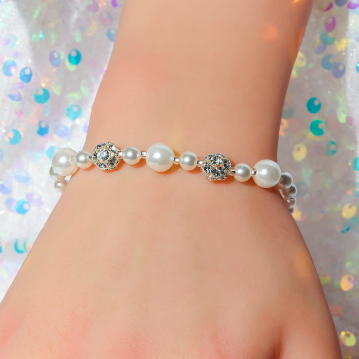 Ivory Pearls & Crystal Bridal Bracelet