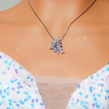 Vintage Crystal Cluster Necklace
