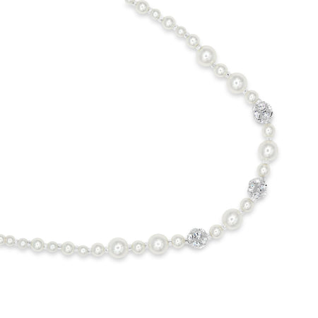 Bridal Necklace with Pearls & Crystals