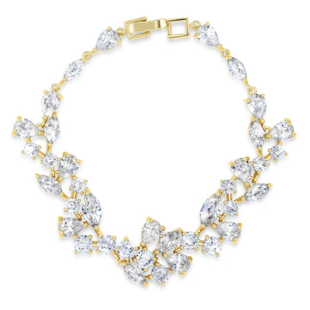 Gold Mosaic Wedding Bracelet