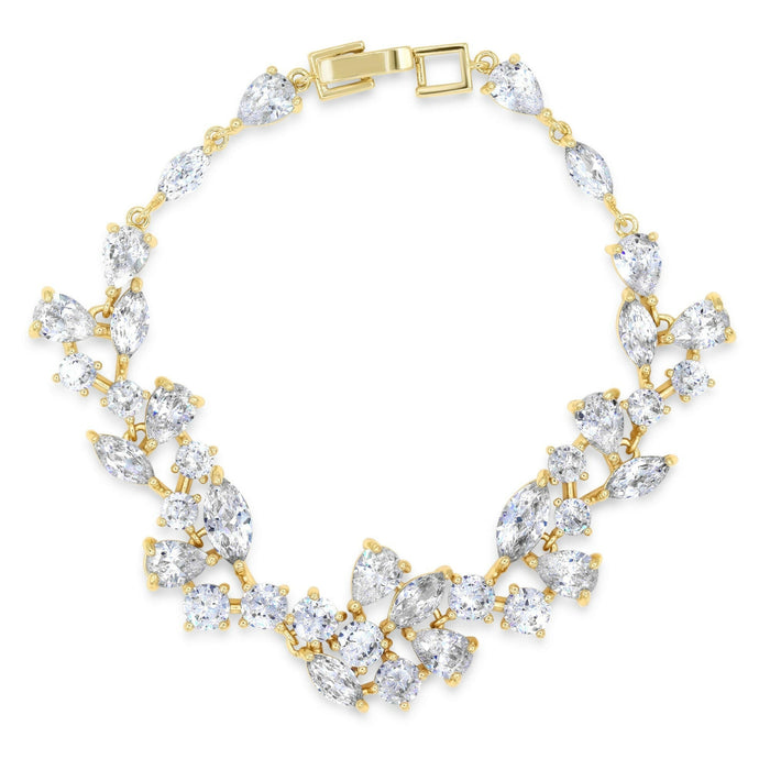 Gold Mosaic Wedding Bracelet
