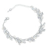 Crystal and Pearl Vine Bracelet- Silver.