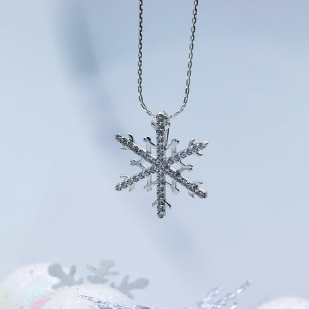Sterling Silver Snowflake Necklace.