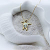 Opal Turtle Pendant Necklace- Gold.