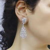 Crystal Cluster Bridal Earrings.