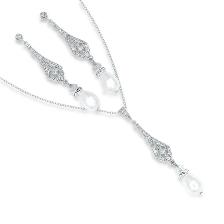 Vintage Necklace & Earrings Bridal Set