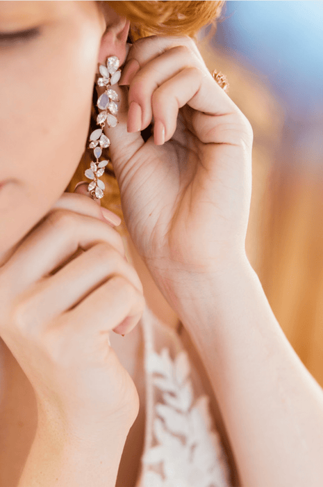 Long Statement Wedding Earrings